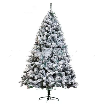 

1.8 M Flocked Christmas Tree Christmas Wreath Decorative Rattan Christmas Snowflake Flocked Tree