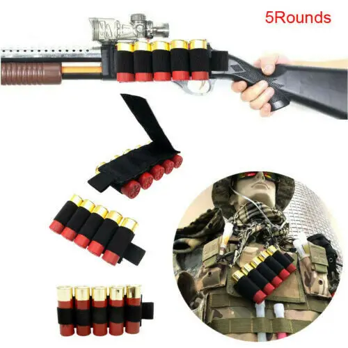 Tactical 6 Round 12/20GA Gauge Shotgun Shell Ammo Carrier Holder Pouch Bag Belts 