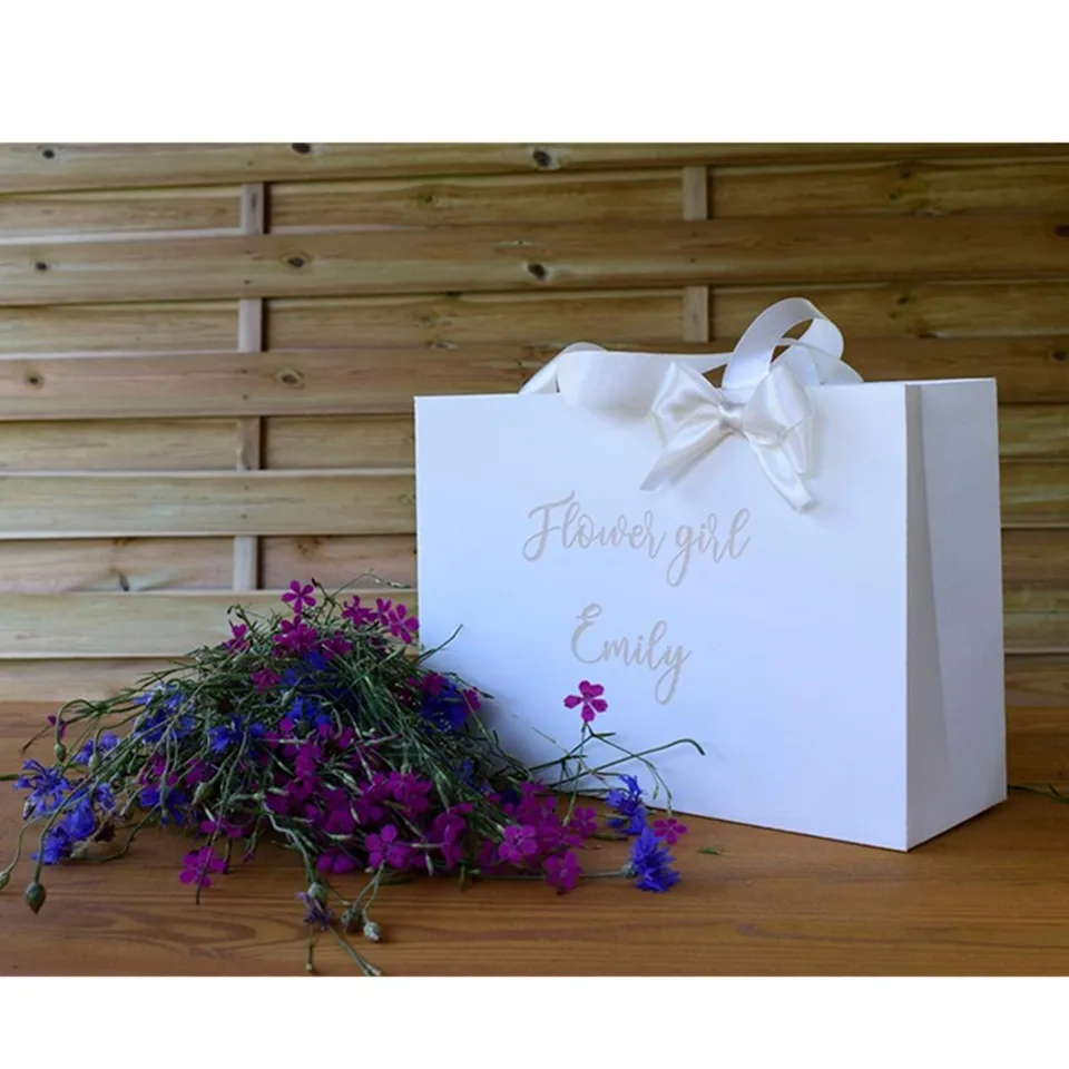personalised flower girl bag