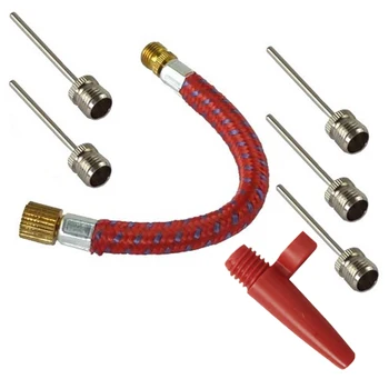 

7pcs Portable Multifunctional Bicycle Accessories Needle Durable Tire Adapter Universal Cycling Metal Outdoor Pump Connector