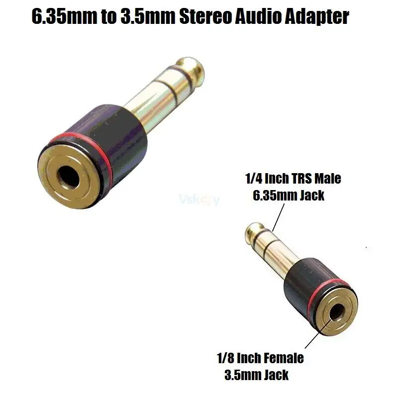 3PCS 1/4 ġ TRS 6.35mm  3.5mm      ͼ Ÿ ׷ ý ȯ