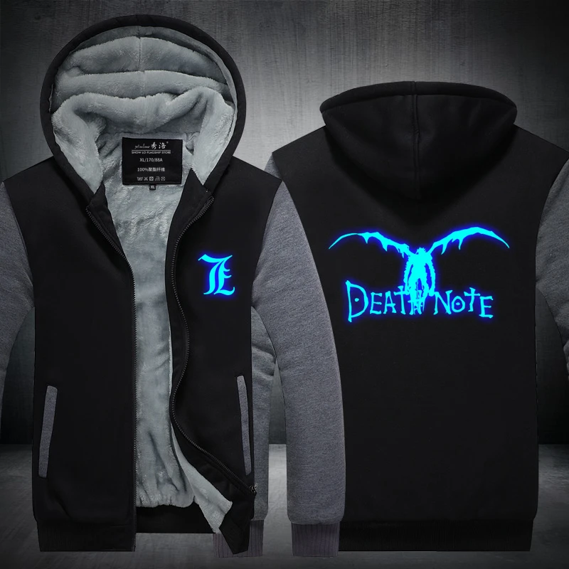 Unisex Death Note L Lawliet Hoodie Thickening Cardigan Hoodies Killer Yagami Light Sweatshirts Jacket Coat Hoodies Sweatshirts Aliexpress