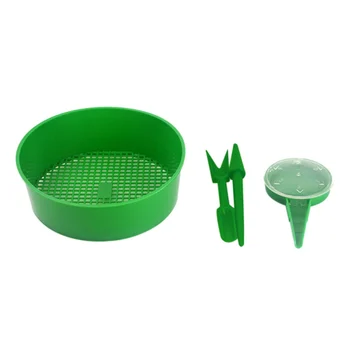 

3 In 1 Adjustable Size Seeder Dial Adjustable Seed Dispenser Sower Seeder Plastic Disseminator Farm Garden Plant Supplies Tool