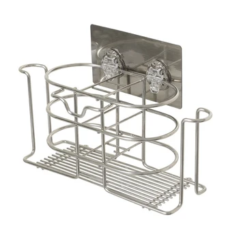 

Nailless Bathroom Shelf Stainless Steel Silver Shelf Shower Corner Wall Mounted Shampoo Shelf Shelf Bathroom Basket Shelf