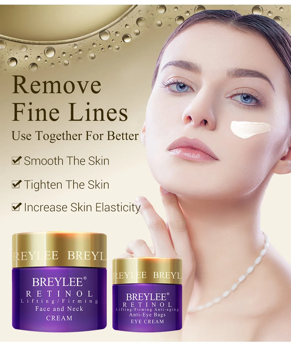 BREYLEE Retinol LiftingFirming Face And Neck Cream Anti-aging Anti-Eye Bag anti wrinkle Eye Cream Age Revolution Ageless Young 3