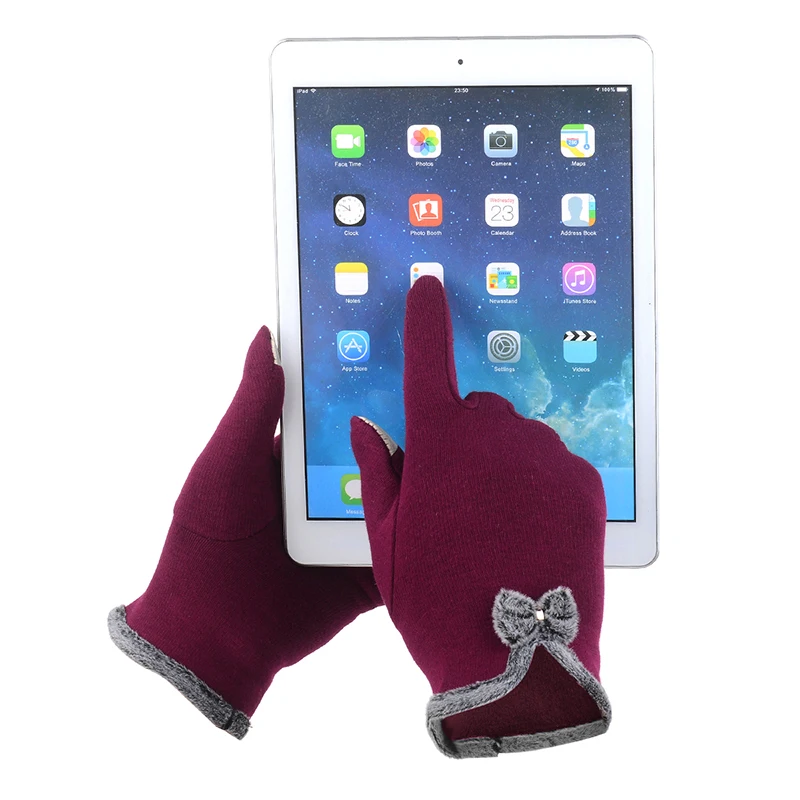 BEFORW классические элегантные женские модные зимние теплые уличные перчатки с нескользящей подкладкой перчатки с сенсорным экраном