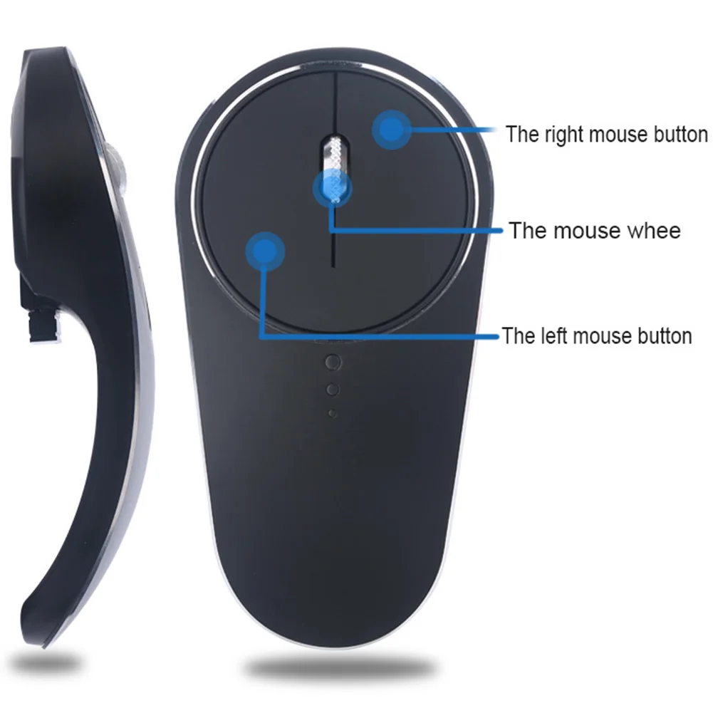 Портативная компьютерная офисная модная игровая мышь из алюминиевого сплава с usb-зарядкой, универсальная беспроводная практичная мышь