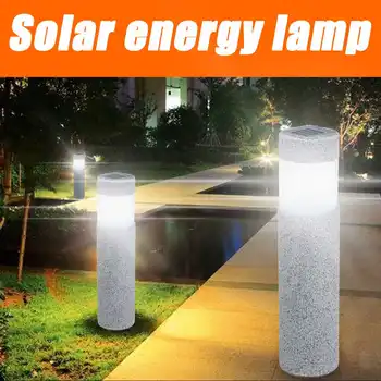 

Outdoor Solar Powered LED Path Light Lawn Lamp Solar Garden Light Waterproof Landscape Lighting Stone Pillar Court Yard Light