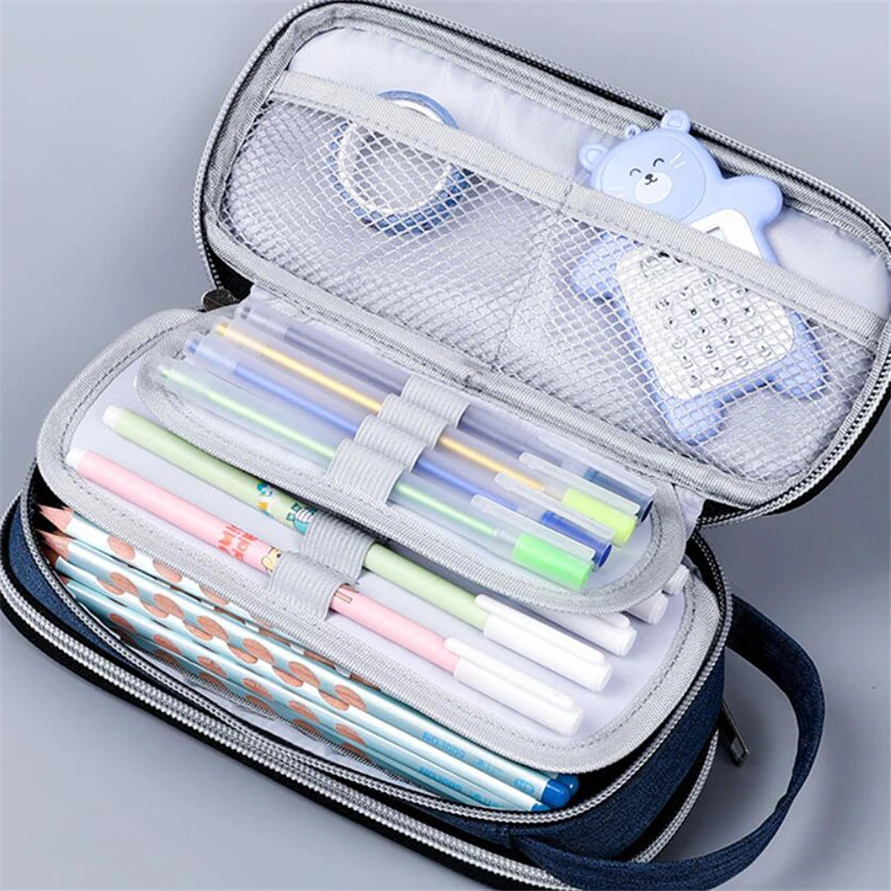 Estuches escolares grandes para niños, estuches para lápices, Estuche Trousse, Estojo, Escolar, cartucio, suministros de oficina, kalimlik - AliExpress Suministros para oficina y escuela