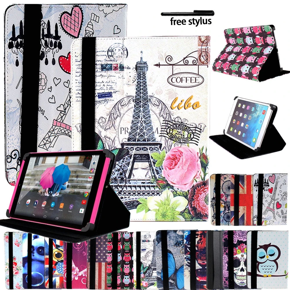 

Universal Case for Tesco Hudl 2 8.3" /Windows Connect 7/8/9/10 Leather Shockproof Bracket Function Tablet Cover Case Folding