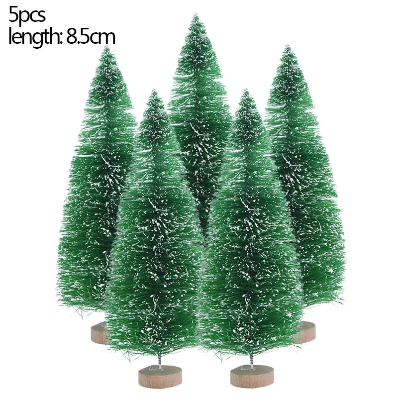 8.5cm green 5 шт. 5 размер искусственная декорированная Мини Рождественская елка Рождественское украшение елка Рождественская мини поддельная елка новогодний декор Navidad - Цвет: 8.5cm green