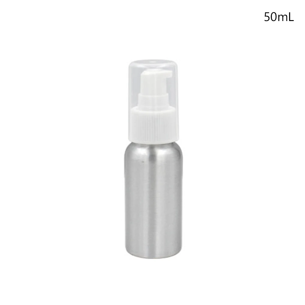 4CM 50ML 1 шт. алюминиевая пустая бутылочка с распылителем для эфирных масел, флаконы для распыления духов, многоразовый контейнер, распылитель мелкого тумана - Цвет: 4CM 50ML