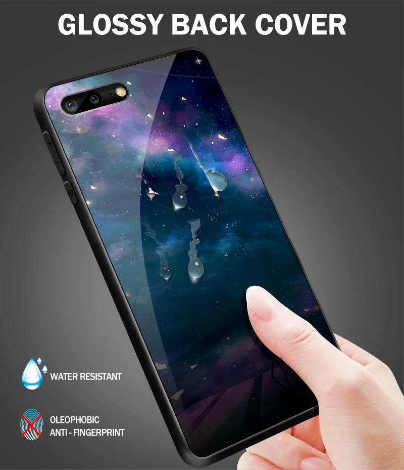 Чехол из закаленного стекла для iPhone 5S, SE 6 6S 7 8 Plus XR XS MAX Star Painted Shells для Meizu M5 M6 M8 M9 Note 16th Plus, Жесткий Чехол