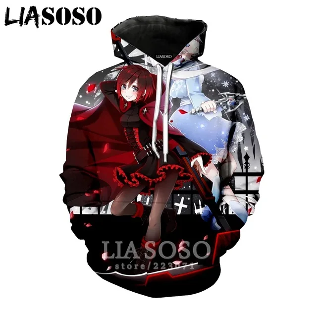 LX 3d принт зимняя новая одежда для мужчин и женщин толстовка Аниме RWBY Толстовка с длинным рукавом Топ Повседневный пуловер в стиле Харадзюку хип-хоп - Цвет: As shown 7