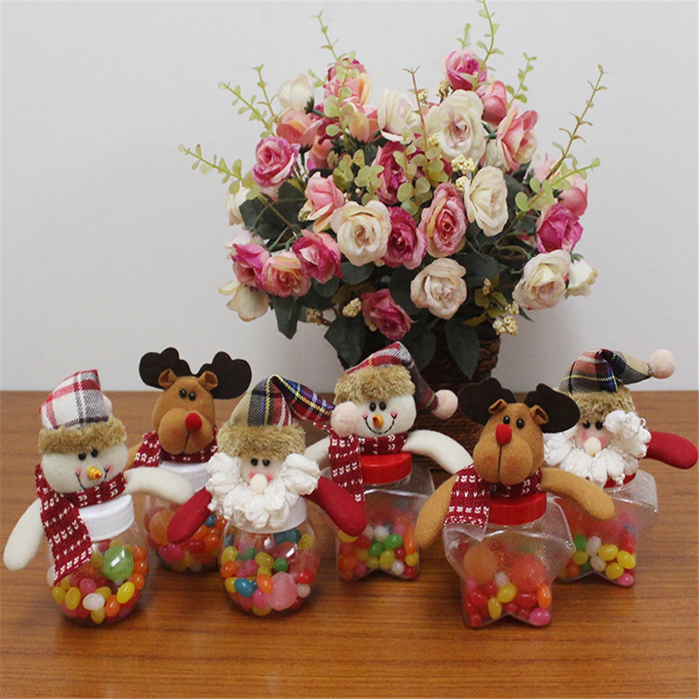 Рождественские банки для конфет детские подарки детского сада круглые