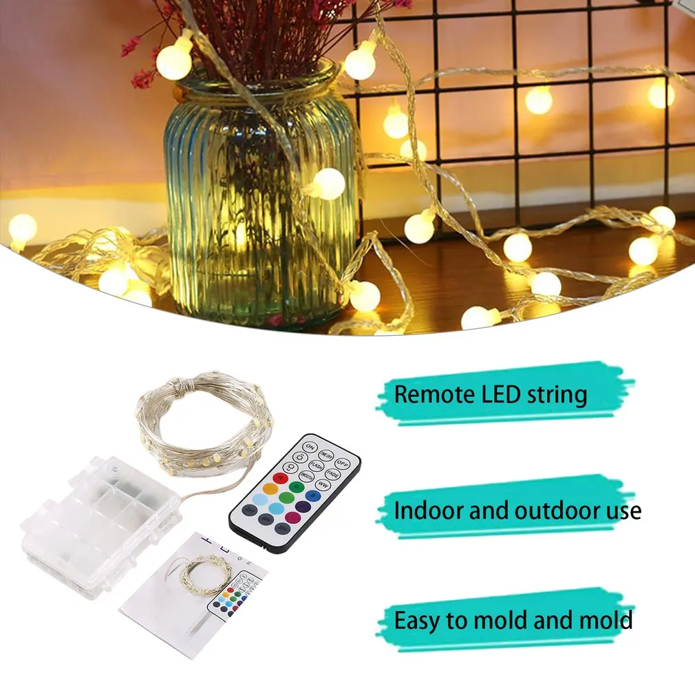5 метров 50Led три серебряные линии водонепроницаемый 3Aa батарейный блок пульт дистанционного управления декоративные огни Rgb+ теплый белый свет