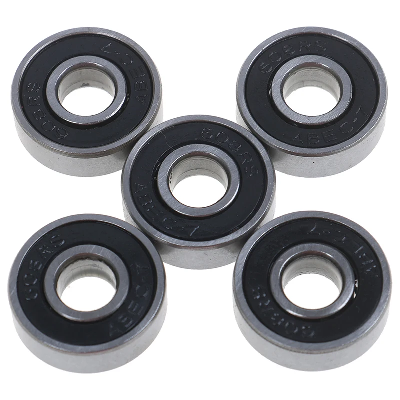 5 шт. черный ABEC-7 608RS скейтборд роликовые герметичные шарикоподшипники 8x22x7 мм Высокое качество