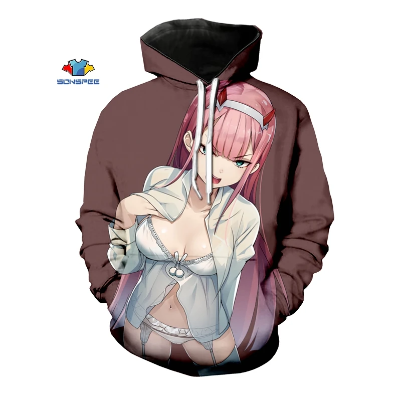 SONSPEE Новые повседневные модные футболки с коротким рукавом, 3D печать Аниме DARLING in the FRANXX Zero two мужские и женские футболки - Цвет: 18