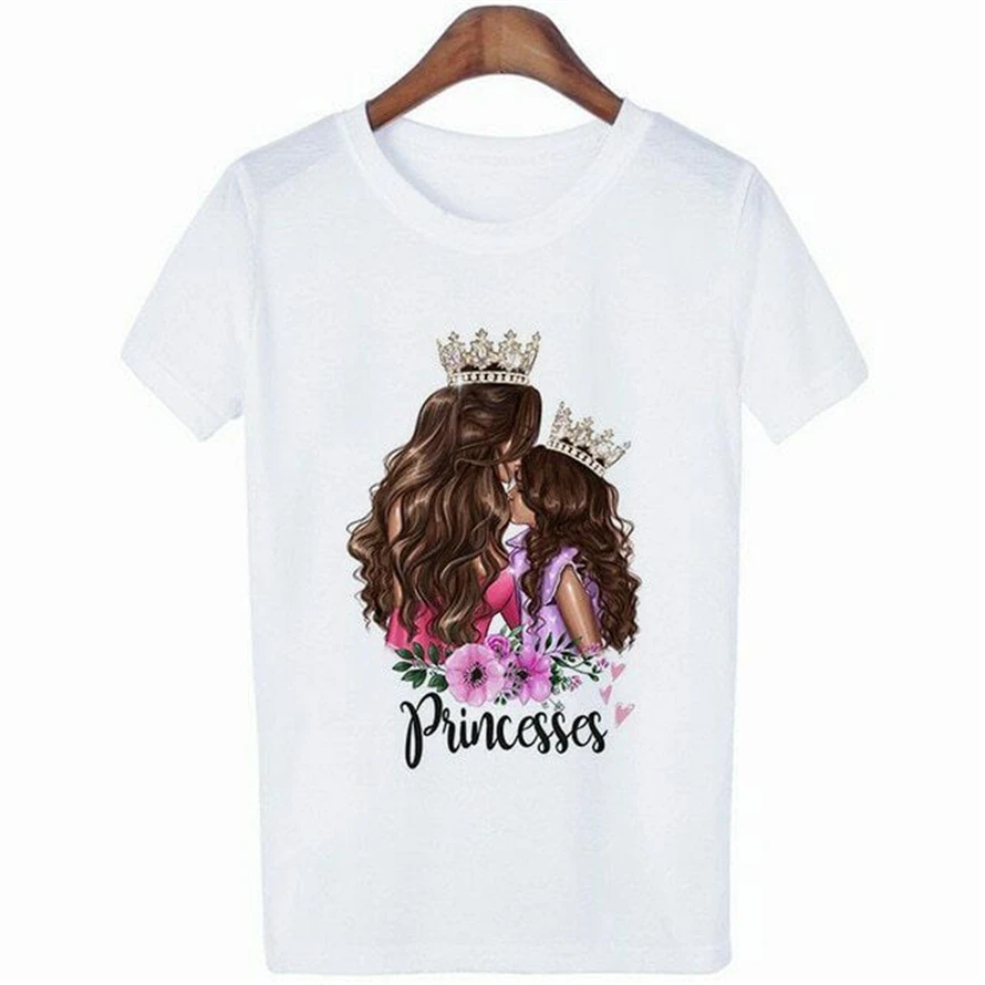 

Mom Tshirt Shirt Mom Love Daughter T-Shirt Love Girls Princess Mother'S Day Birthday Gift Tee Shirt