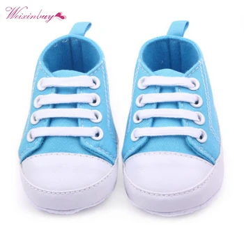 

Baby Canvas Classic Sports Sneakers Newborn Baby Boys Girls First Walkers Shoes Infant Toddler Soft Sole Anti-slip Baby Shoes