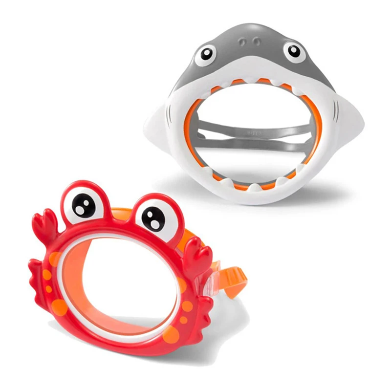 Masques d'animaux intéressants | Masques en plastique PVC Anti-allergique, lunettes de natation, lunettes de plongée avec sculptures de crabe et de requin