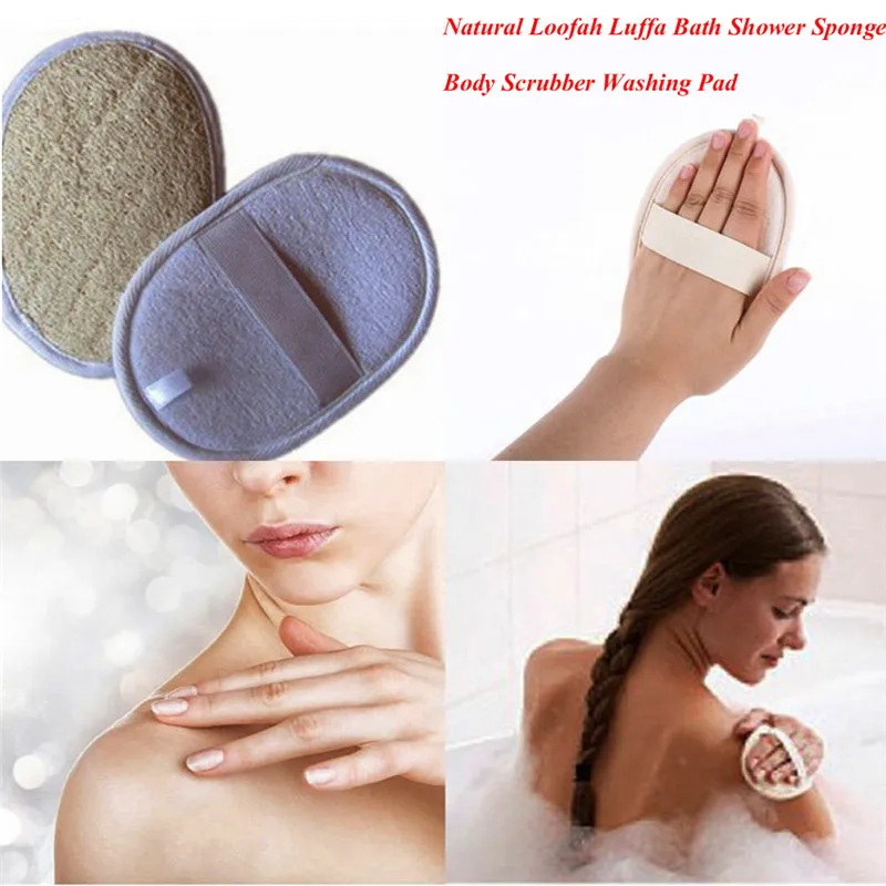Мягкая свежая натуральная губка для душа Luffa 1 шт. Scrubber отшелушивающий Массажный