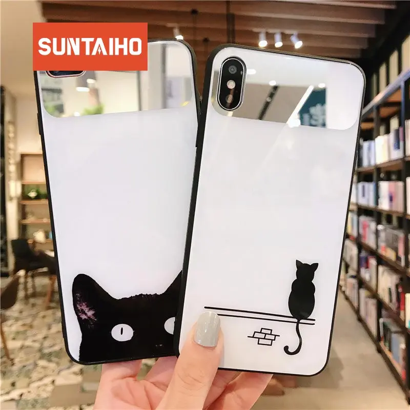 Suntaiho Soft TPU Silicone Full Back Cover For Huawei P30 P20 Pro Makeup Mirror Case Mate 10 20 pro nova 3 case |