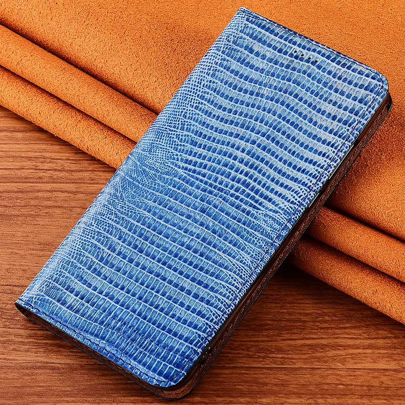 Небесно-голубой Чехол-книжка Lizard из натуральной коровьей кожи для Apple iPhone 11 Pro Max 11Pro Max, чехол-подставка для iPhone11 Pro - Цвет: Небесно-голубой