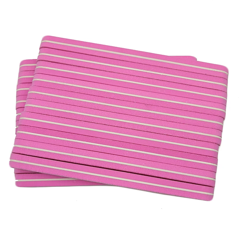 100Pcs/lot Sanding Sponge Nail File Buffer Block 100/180 UV Gel Nail Polish DIY Nail Art Manicure Pedicure Pink Nail Buffers Fil