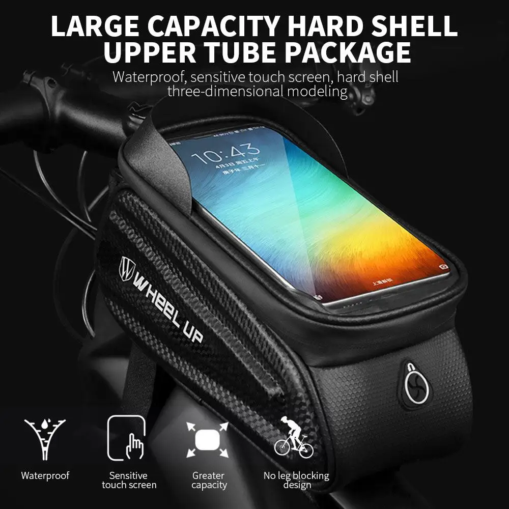 4.7-7 Inch Bicycle Front Frame Bag Phone Holder Pouch 2020 New Hot Touch Screen Waterproof 2 Colors Mountain Bike | Спорт и
