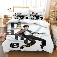 Elvis remendado design cobertor 3d impressão personalizado conjunto de cama, consolador/clássico retro capa edredão conjunto rainha completa rei