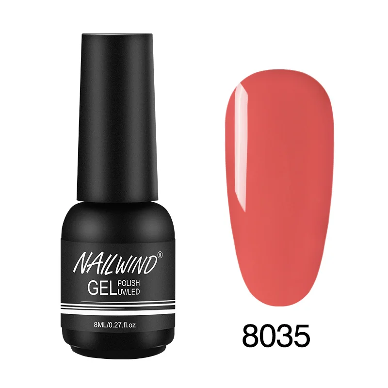 8035 Гель nailwind лак для ногтей базовый топ нужен УФ светодиодный светильник чистый цвет Полупостоянный маникюрный лак Гибридный гель для ногтей - Цвет: 8035