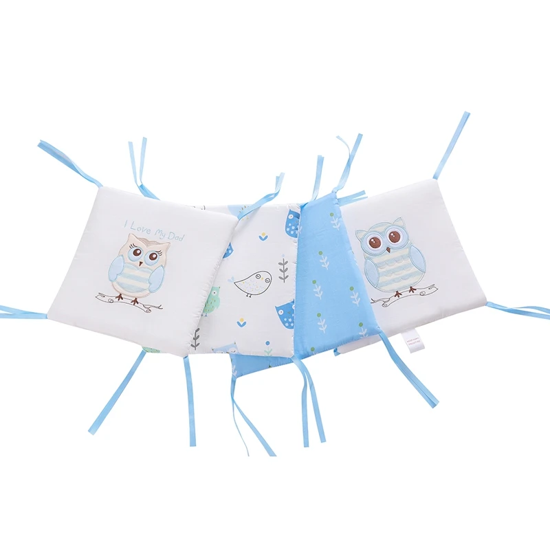 6pcs/set Cotton Baby Bed Cushions Cartoon Crib Bumpers Collision Baby Crib Protector Breathable Newborn Bumper Baby Bedding Set