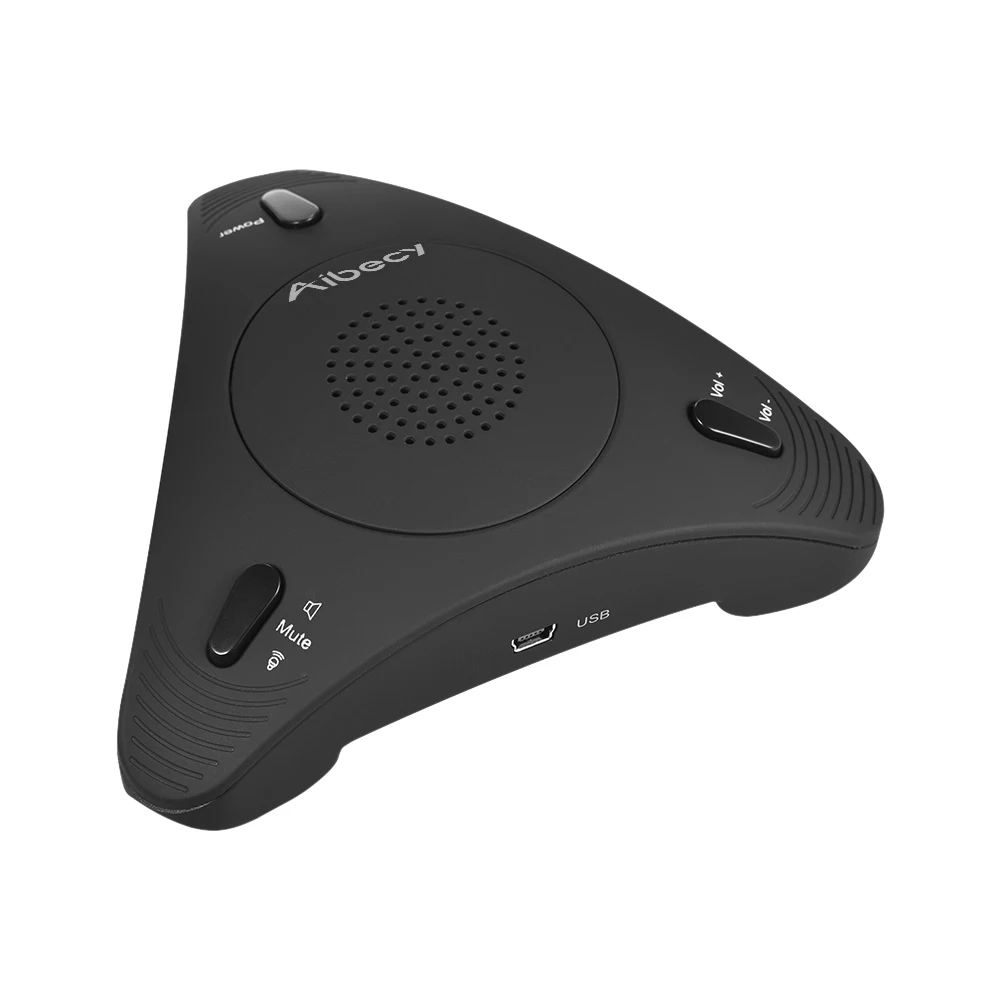 Aibecy USB Настольный компьютер конференц круглый конденсаторный микрофон динамик телефон 360D аудио звукосниматель для удовлетворения