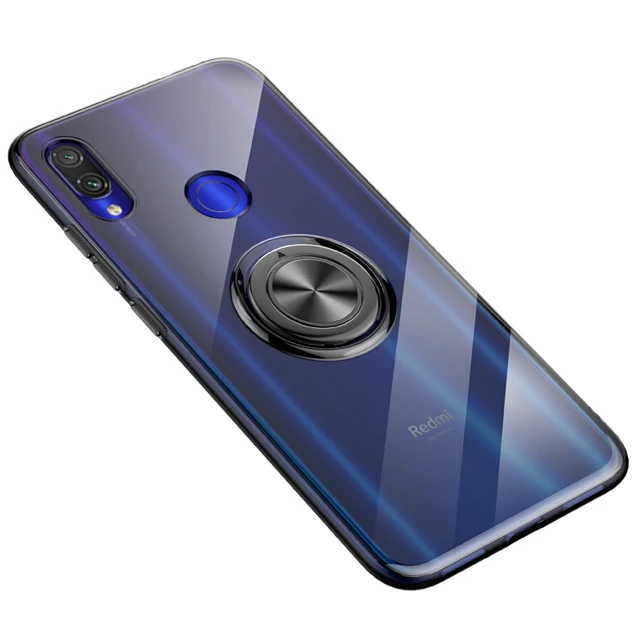 Для Xiaomi Redmi Note 7 Pro 7s чехол с магнитным кольцом-держателем для автомобиля Мягкая силиконовая задняя накладка из ТПУ чехол для Xiaomi Redmi Note 7 Pro