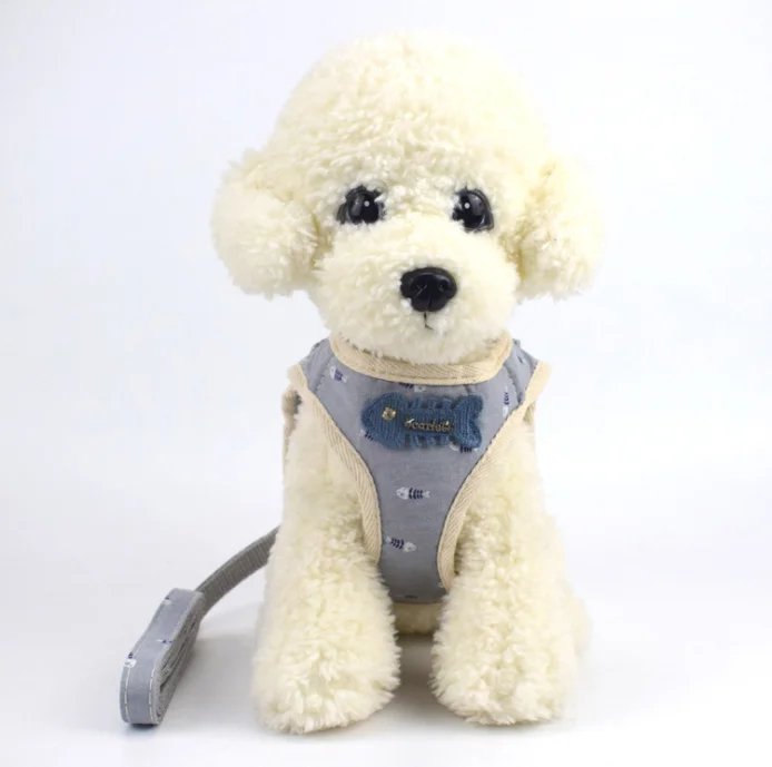Grey bone Поводок для собак, кошек, поводок, дышащий жилет для домашних животных, удобный маленький средний нагрудный ремень для кошек, собак, безопасная Тяговая веревка, товары для домашних животных - Цвет: Grey bone