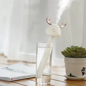 

Portable Mini Antlers Shape USB Charging Vehicle-mounted Office Tabletop Travel Air Humidifier