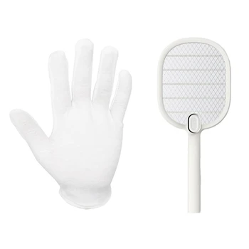 

1 Set Electric Mosquito Swatter Insect Fly Bug Wasp Swatter & 24 Pairs Soft Cotton Gloves