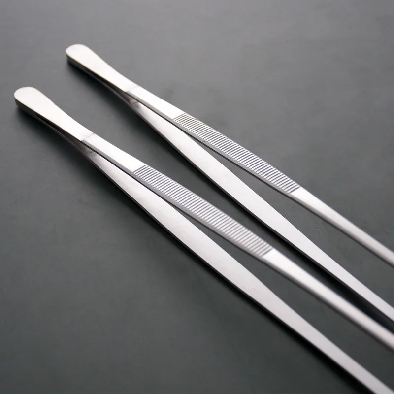 1PC Kitchen Gadget Ice Tong with long Handle Salad Cooking Clip Stainless Steel Tweezers Clip BBQ Buffet Tong Grilling Accessory