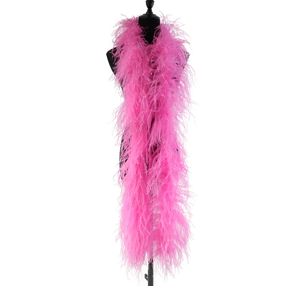 Wholesale 10 20PCS 6Ply Ostrich Feathers Boa Multicolor Fluffy Ostrich  Feather Boas Scarf for Wedding Party Dresses Sewing Decor