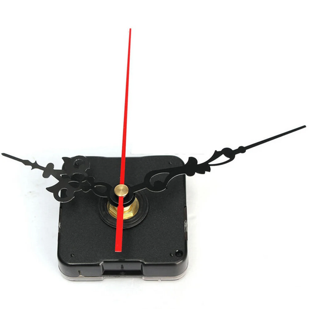 Quartz Clock Movement Mechanism Long Spindle Red Hands Repair DIY Kit Set