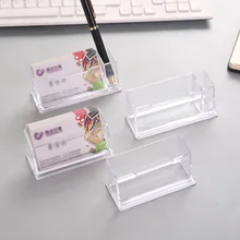 Oude Desktop Business Card Holder Box Acrylic Transparent Office Stationery Business Affairs Gift 2 Styles For Choice