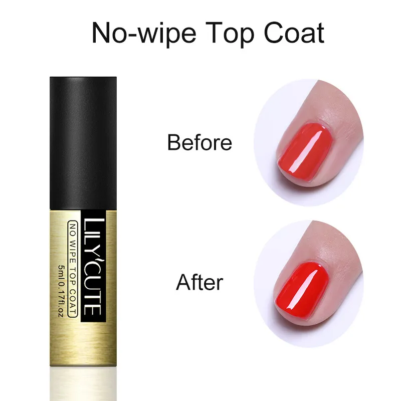 top coat LILYCUTE блестки Гель-лак для ногтей замочить от ногтей УФ светодиодный Блеск Гель-лак для маникюра инструмент для дизайна - Цвет: top coat