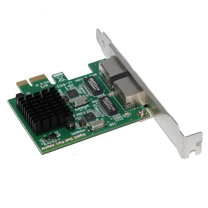 Сетевая карта PCI Express PCI-E 2 порта 1000 Мбит/с Gigabit Ethernet 10/100/1000 м RJ-45 сетевой адаптер конвертер сетевой контроллер