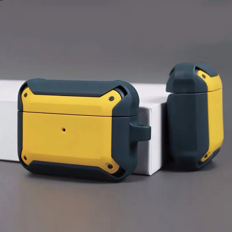 Mejores Ofertas Funda suave anticaída para Apple Airpods pro, funda de TPU para PC, accesorios para AirPods 2 3, funda de auriculares inalámbrica con llavero llKqKaokE