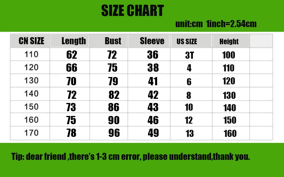 上衣尺码偏小--110-170--推荐身高100-160--3T-13a