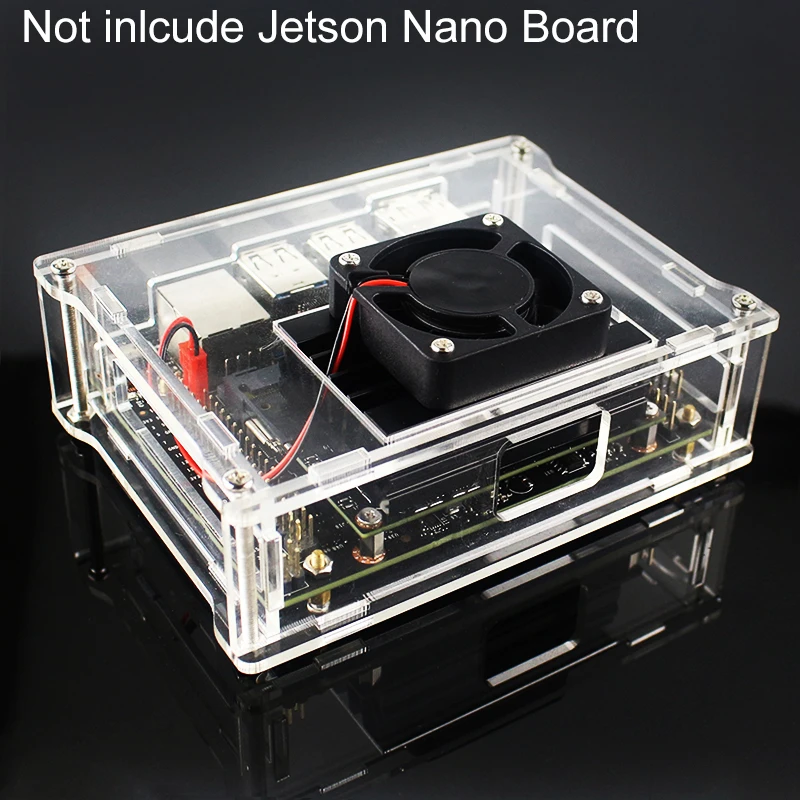 Прозрачный акриловый футляр для NVIDIA Jetson Nano комплект разработчика защитная коробка оболочка с охлаждающим вентилятором кулер