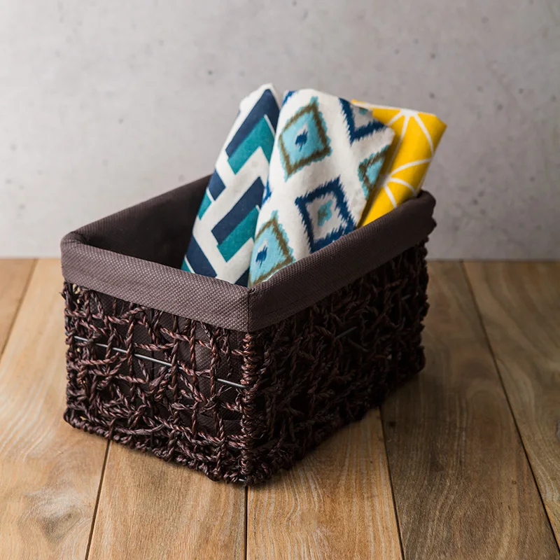 

European-style Wicker Tissue Box Living Room Simple Carton Box Car Storage Box Creative Desktop Storage Basket