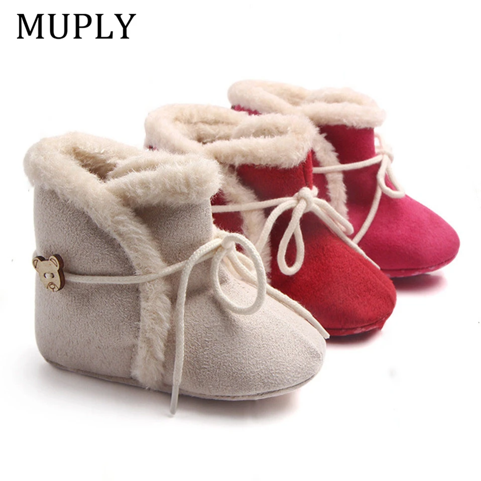 Bottes de neige chaussures pour bébé filles garçons garder au chaud bottes chaussures mode chaud en peluche à l'intérieur de bébé infantile bottes enfant en bas âge chaussures
