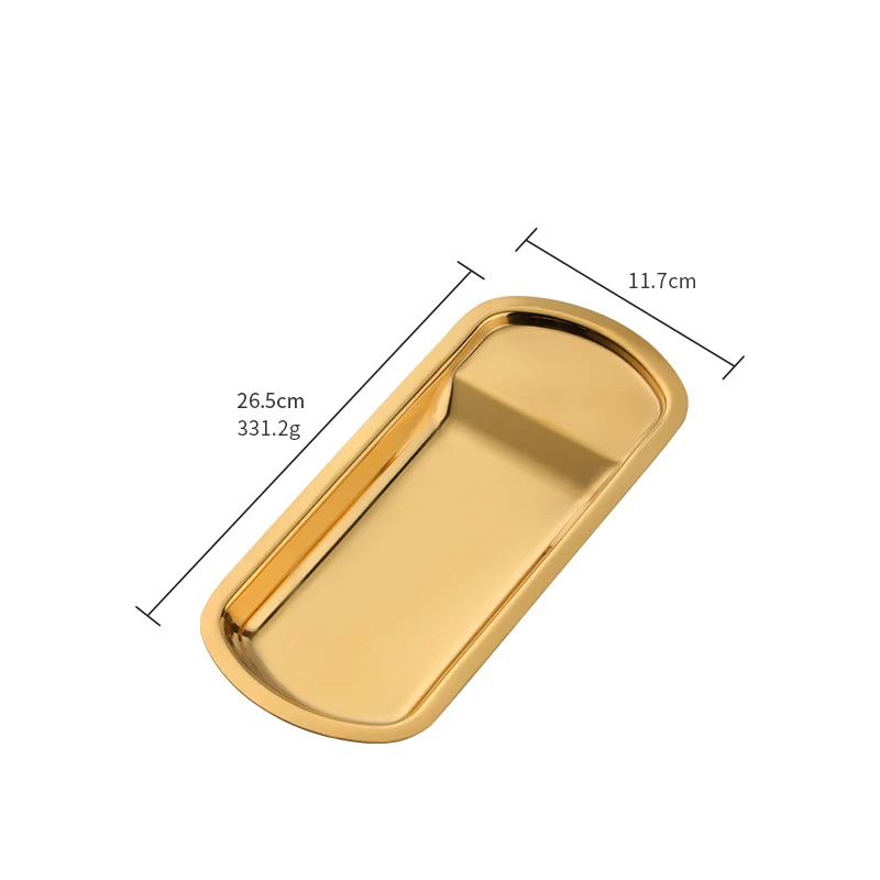 Gold-1pc 1 шт. блюдо для закусок металлические прямоугольные тарелки Золотой хлеб гайка посуда смешивание фрукты конфеты десерт блюдо полотенце с радужным узором лоток для салфеток Вечерние - Цвет: Gold-1pc
